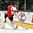 GRAND FORKS, NORTH DAKOTA - APRIL 21: Switzerland's Philip Wuthrich #29 plays the puck during quarterfinal round action at the 2016 IIHF Ice Hockey U18 World Championship. (Photo by Minas Panagiotakis/HHOF-IIHF Images)

